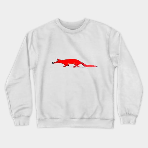 Red halloween fox Crewneck Sweatshirt by Mzerart